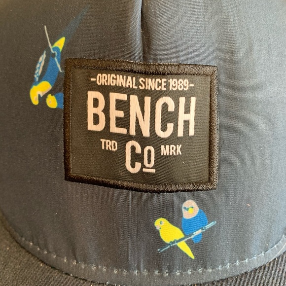 BENCH Navy Adjustable Baseball Cap with Bird Print. - Picture 6 of 7